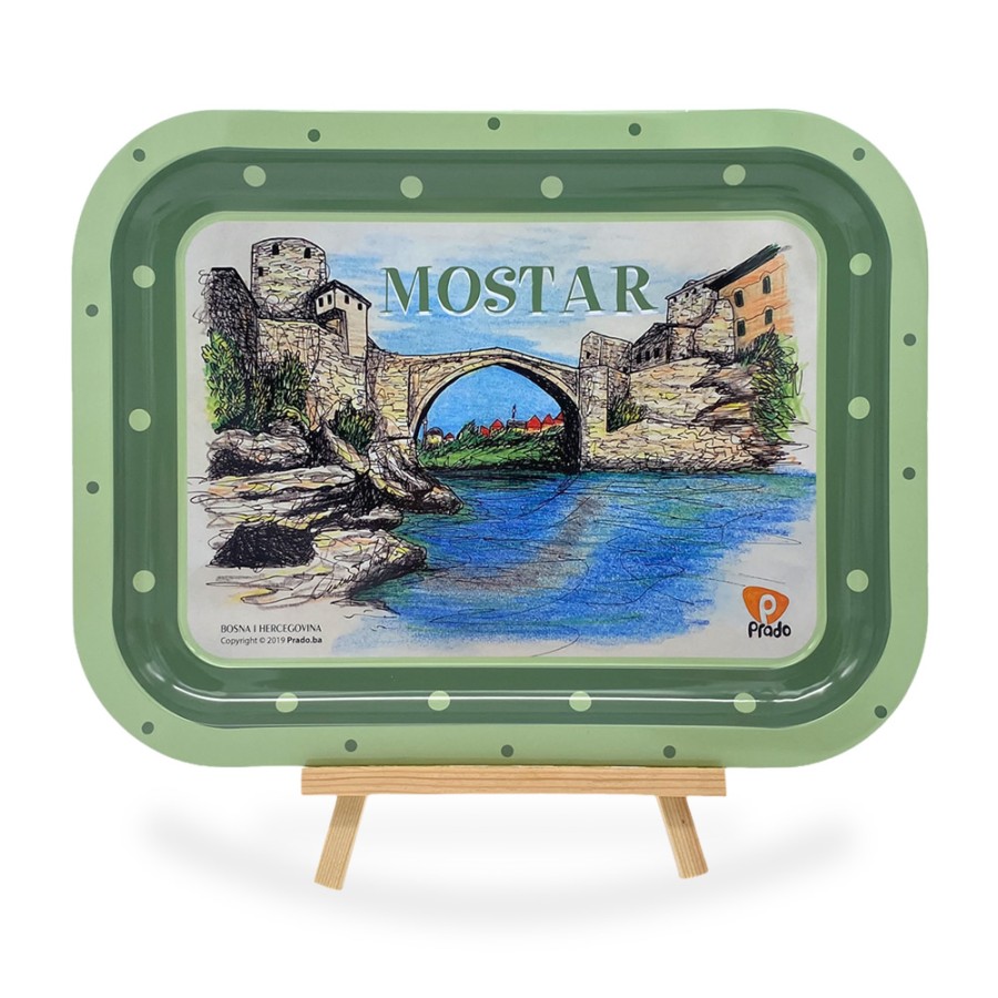 Metalna dekorativna tacna Mostar